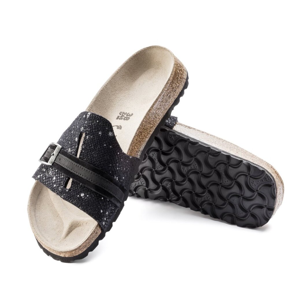 Birkenstock Papillio Carmen Sandals – Black Silver Splash – Size 6 US (EU 36)